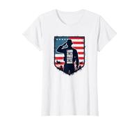 Vendredi Rouge, Terre Patriotique Militaire des Braves Libres T-Shirt, Femme, Blanc, S