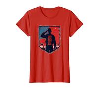 Vendredi Rouge, Terre Patriotique Militaire des Braves Libres T-Shirt, Femme, Rouge, S