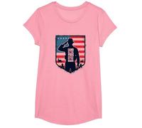 Vendredi Rouge, Terre Patriotique Militaire des Braves Libres T-Shirt, Fille, Rose, L
