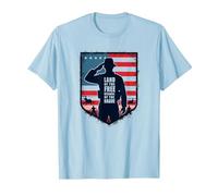 Vendredi Rouge, Terre Patriotique Militaire des Braves Libres T-Shirt, Homme, Bleu Céleste, XL