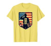 Vendredi Rouge, Terre Patriotique Militaire des Braves Libres T-Shirt, Homme, Citron, S
