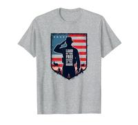 Vendredi Rouge, Terre Patriotique Militaire des Braves Libres T-Shirt, Homme, Gris Chiné, 5XL