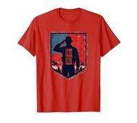 Vendredi Rouge, Terre Patriotique Militaire des Braves Libres T-Shirt, Homme, Rouge, M