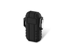 (Vendu sans gaz) Briquet torche jet flamme réglable coupe-vent étanche gaz butane rechargeable briquet camping randonnée aventure cuisine barbecue (noir)