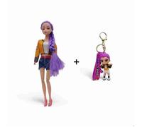 Vendu sans la Boite POUPÉE 30cm + porte clés 7cm RUMI CHASSEUR DE DÉMONS k-pop Cadeaux Anniversaire COLLECTION POUPÉE