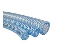 Vendus au mètre Tuyaux PVC avec insert en maille - Qualité alimentaire, transparent, bleu, rouge, vert, tuyau pour air/eau, Gartenschlazch, tuyau tressé