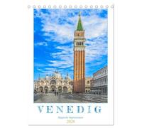 Venedig - Magische Impressionen (Tischkalender 2026 DIN A5 hoch), CALVENDO Monatskalender: Venezianischer Zauber der Serenissima.