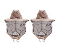 VENEKA 2 Pcs Anti Abeille Ruche Apiculture Moustiques Abeille Insecte Net Voile Tête Protection Visage Apiculteur Équipement