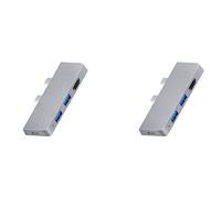 VENEKA 2 x 8 USB C Hub, 4K -Compatible Adaptateur+2 USB 3.0 Lecteur de Carte SD/TF Adaptateur 8