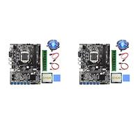 VENEKA 2X B75 BTC Mining Carte Mère 12 PCIE vers USB LGA1155 DDR3 4GB 1600Mhz RAM+G1620 CPU+Câble B75 ETH Miner Mining