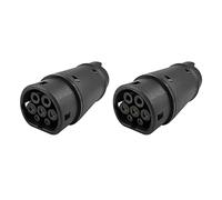 VENEKA 2X EVSE J1772 Adaptateur de Type 1 Un Type 2 Prise pour Véhicule Électrique Connecteur pour Chargeur de Voiture EV Adaptateur IEC 62196 pour Voiture Véhicule