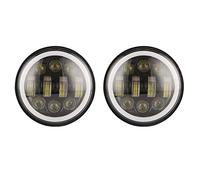 VENEKA 2X Le Nouveau Phare Rond de Motos de Projection de LED Rond de 80W 5,75 Pouces LED Noir