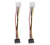 VENEKA 2X Sata Alimentation Câble Convertisseur Adaptateur Vers Mâle Molex, 6 Pouces