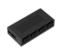 VENEKA Adaptateur Convertisseur Splitter pour Hub d'extension avec en-tête USB 2.0 à 9 broches, adaptateur USB 2.0 pour carte mère, hub USB interne à 9 broches, noir