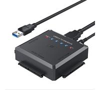 VENEKA Adaptateur SATA vers USB Convertisseur USB 3.0 vers IDE/SATA 3 pour Adaptateur de disque dur SSD 2,5 3,5 HDD-Prise européenne