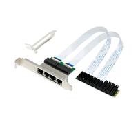 VENEKA Carte réseau Gigabit Ethernet NIC M.2 B+M Key 4 Ports Gigabit Ethernet Industriel NIC Adaptateur LAN Ethernet pour PC