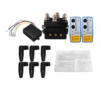 VENEKA Contacteur de Relais de SoléNoïDe de Treuil 12V 500A + de TéLéCommande de Treuil sans Fil pour Treuil de Camion ATV 5500-12000Lbs (500A)