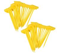 VENEKA Lot de 100 étiquettes de jardin en plastique pour bonsaï - Étiquettes de jardin retournées - Jaune