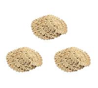VENEKA Lot de 12 sets de table ronds tissés pour table de salle à manger, en rotin tressé naturel, assiettes creuses en osier