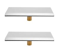 VENEKA Lot de 2 becs de baignoire cascade G1/2 filetage extérieur pour spa, salle de bain, piscine, piscine, fixation murale Argenté