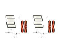 VENEKA Lot de 2 filtres HEPA + brosse latérale + brosse principale pour aspirateur pour robot S1 S2 S50