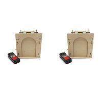 VENEKA Lot de 2 portes d'ascenseur en bois 1 maison maison garage modèle porte électrique kit bricolage technologie jouet