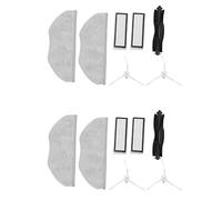 VENEKA Lot de 2 rouleaux de filtre HEPA - Brosse principale - Brosse latérale - Chiffon pour aspirateur robotique 360 S6 Pro S9 X90 X95 - Pièces de rechange