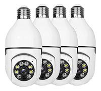 VENEKA Lot de 4 ampoules de sécurité d'extérieur 2,4 G Wifi pour caméra de sécurité