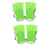 VENEKA Lot de 4 palmes réglables pour enfants et adultes - Vert - Taille S : 25-30