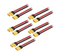 VENEKA Lot de 5 paires de connecteurs femelles et XT60 avec fil en silicone 10 AWG de 100 mm pour batterie Lipo RC, drone de FPV