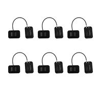 VENEKA Lot de 6 verrous de fenêtre à de passe améliorés pour sécurité des enfants, pour réfrigérateur, porte, armoire, noir