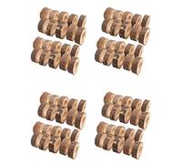 VENEKA Lot de 80 ronds de serviette en bois de Noël ronds de serviette décoratifs de 3 cm