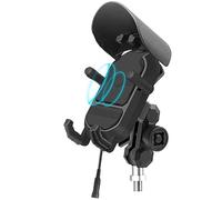 VENEKA Port téléphone pour moto, chargeur sans fil 15 W USB QC3.0 porte smartphone pour vélo à charge rapide réutilisable