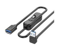 VENEKA Rallonge USB3.0 avec bouton d'alimentation, transfert de données à 5 Gbps, rallonge femelle de 3,3 pieds pour clavier PowerSwitch B