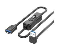 VENEKA Rallonge USB3.0 avec bouton d'alimentation, transfert de données à 5 Gbps, rallonge femelle de 3,3 pieds pour clavier PowerSwitch C