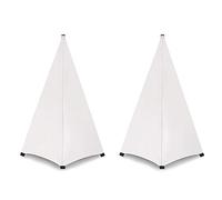 VENEKA Universel Haut-Parleur DJ Léger Housse de Support Support de Trépied Double Face Jupe Canevas Matériau Extensible, 2 Pièces