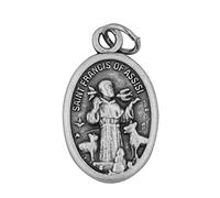 Venerare Médaille de Saint Catholique Traditionnelle, Métal, Gray, Silver, 1 inches