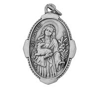 Venerare Médaille de Saint Catholique Traditionnelle, Métal, Gray, Silver, 1 inches