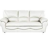 VENESETTI Canapé 3 Places Convertible en 100% Tout Cuir Italien Vachette Osiris, Couleur Ivoire