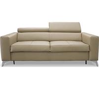 VENESETTI Canapé 3 Places Convertible en Cuir Italien de Luxe MOVIDA, Beige