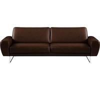 VENESETTI Canapé 3 Places en 100% Tout Cuir Italien de Prestige, Spencer, Chocolat