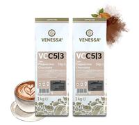 VENESSA Cappuccino Chocolate VC5/3 - Boisson en poudre aromatisée - 2 x 1 kg - Avec café soluble et poudre de cacao - Crémeux à la fine note de cacao pour votre machine à café