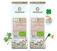 VENESSA Cappuccino Irish VCI1 Boisson en poudre aromatisée 2 x 1 kg avec café soluble, économique avec consistance crémeuse, compatible avec machine automatique