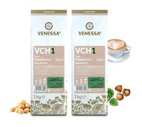 VENESSA VCH 1 Cappuccino Hazelnut Lot de 2 paquets de 1 kg de café instantané soluble au goût noisette - Arôme crémeux - Toutes les machines à café automatiques Vending & Office