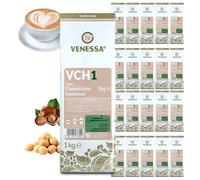VENESSA VCH1 Cappuccino Hazelnut 20 x 1 kg Délicieux café instantané crémeux pour clients d'affaires, vente, entreprises, restauration, grandes entreprises