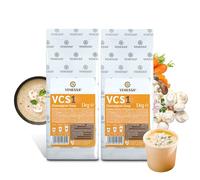 VENESSA VCS 1 soupe aux champignons 2 x 1 kg - Pack d'essai en poudre de soupe aux champignons - Soupe fine et crémeuse aux champignons - Soupe automatique - Sans grumeaux - Pour machine Vending