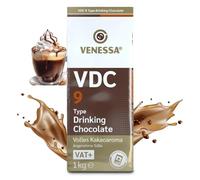 Venessa VDC9 Lot de 5 boîtes de 1 kg de poudre de cacao - Chocolat à boire avec 9 % de cacao de qualité supérieure et teneur en lait - Délicieux chocolat chaud soluble pour distributeurs automatiques