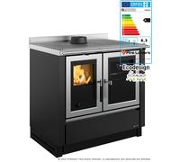Cuisinière à bois La Nordica Venezia 8,3 kW Acier inoxydable
