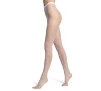 VENEZIANA NUOVA RETE - Collants Femme Resille - Bas Résille Italien Classique - Avec Gousset en Coton - Sans Culotte à la Taille - Pas Moulant - Blanc - XL