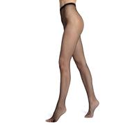 VENEZIANA NUOVA RETE - Collants Femme Resille - Bas Résille Italien Classique - Avec Gousset en Coton - Sans Culotte à la Taille - Pas Moulant - Cappuccino - XS